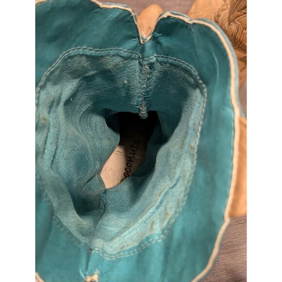 Coconuts cowgirl boots tan turquoise western Matisse Cimmaron SZ 8 M - Picture 8 of 9